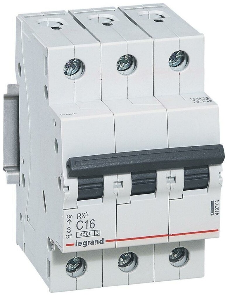 Автоматический выключатель Legrand RX3 3P 40А характеристика C