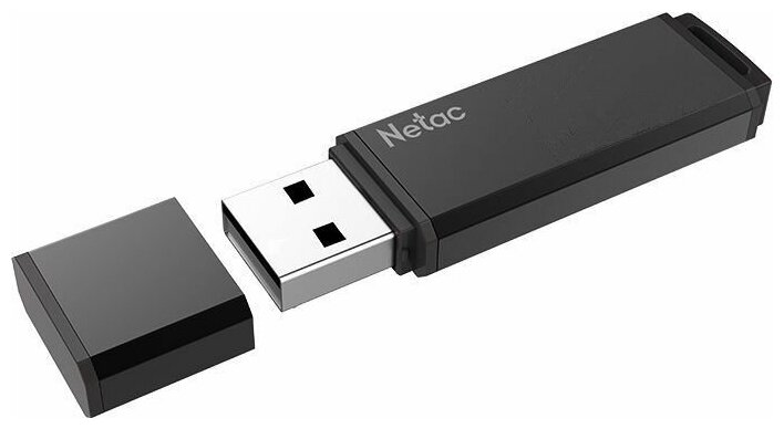 Флешка USB NETAC U351 256ГБ, USB3.0, серый [nt03u351n-256g-30bk]