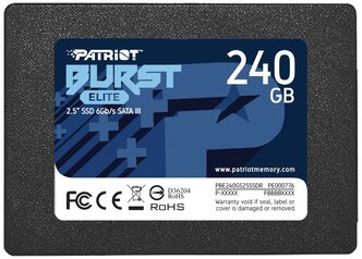 Твердотельный накопитель Patriot Memory Burst Elite 240 ГБ SATA PBE240GS25SSDR