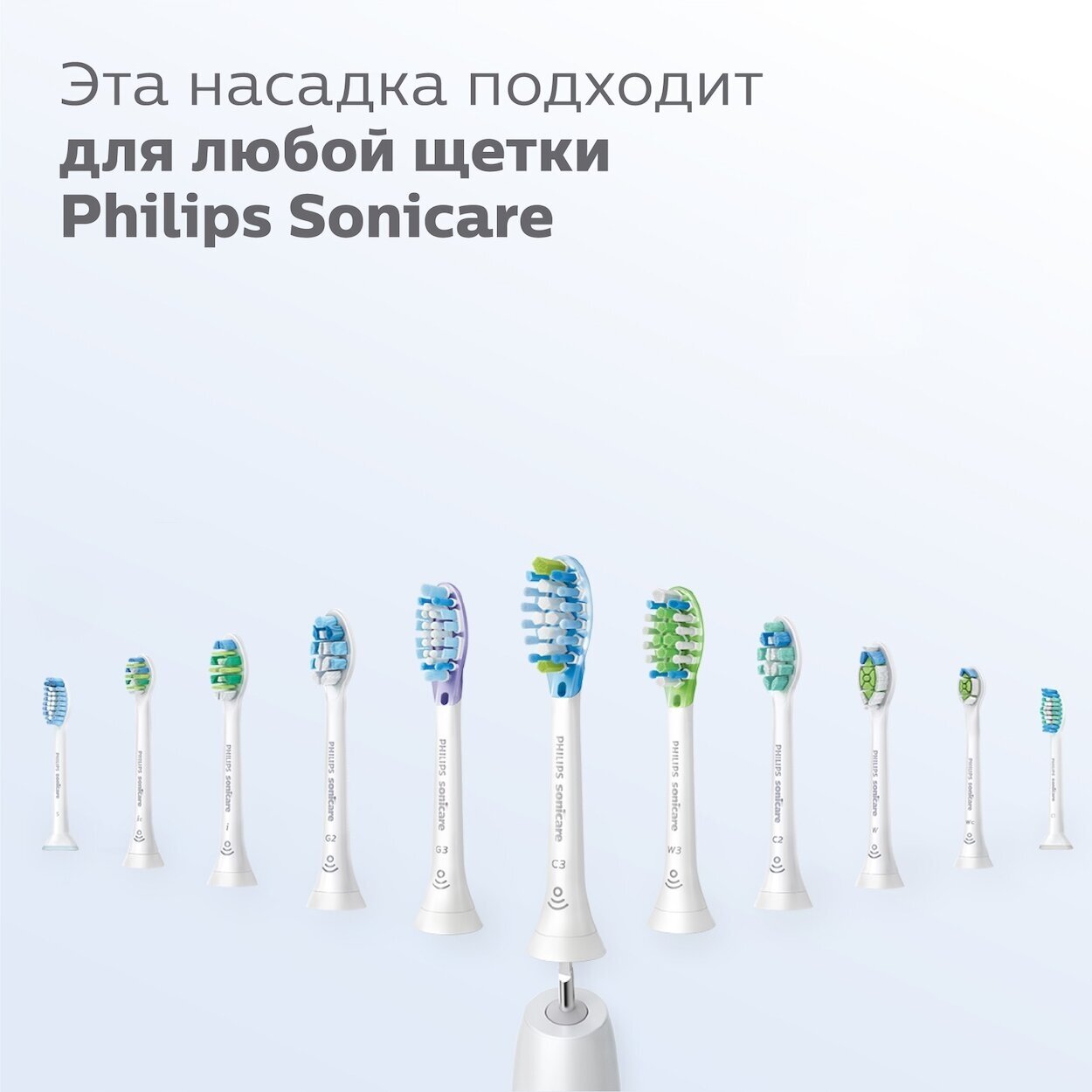 Набор насадок Philips Sonicare G3 HX9052/17 для ирригатора и звуковой щетки, белый, 2 шт. - фотография № 5