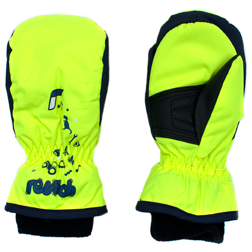 Варежки горнолыжные REUSCH Kids Mitten Safety Yellow/Dress Blue (inch (дюйм):III)