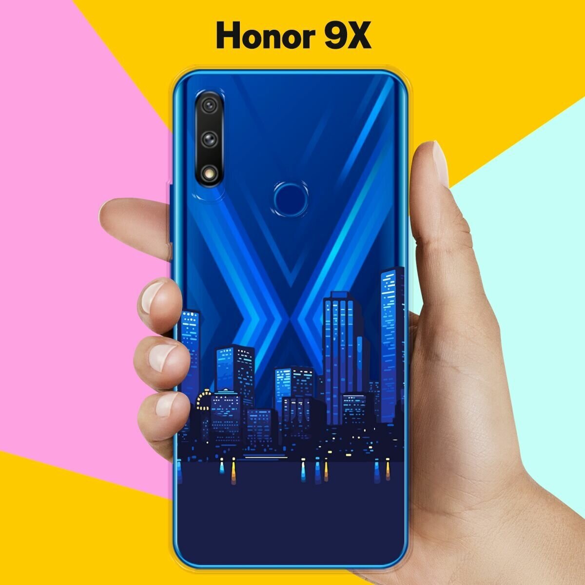 Силиконовый чехол на Honor 9X Город / для Хонор 9 Икс