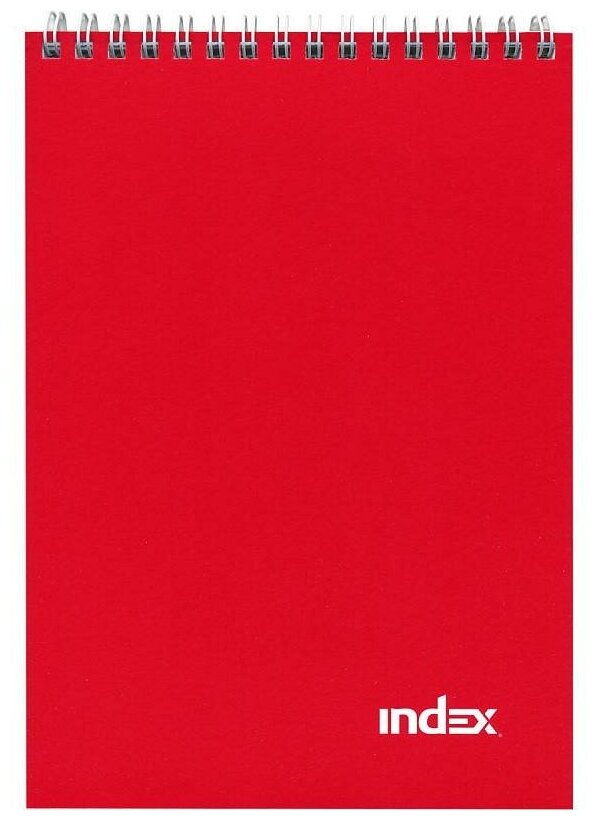 Index (канцтовары) Блокнот "Office classic", А5, 60 листов, клетка, цвет обложки красный