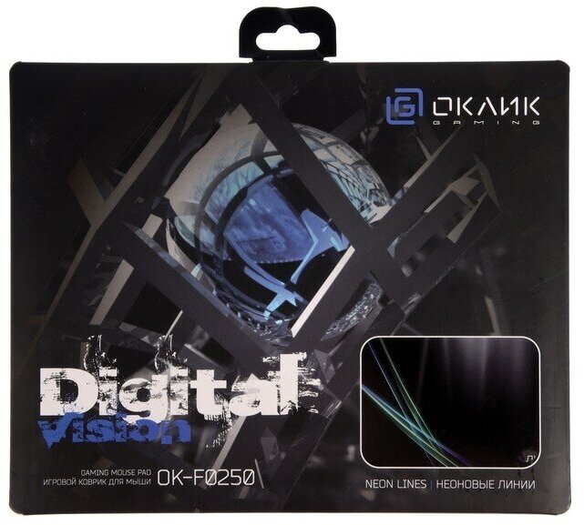 Коврик для мыши Oklick OK-F0250 рисунок линии неоновые - фото №19