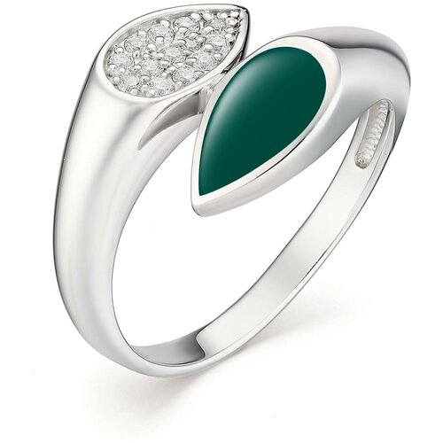 фото Алькор кольцо с 13 фианитами из серебра 01-0972-эм67-00, размер 18