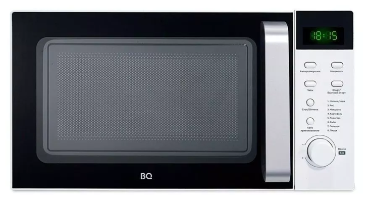 Микроволновая печь Соло LED дисплей 20 л 6 уровней мощности, 700 Вт белый BQ MWO-20003ST/W (Артикул: 4100017136) - фотография № 1