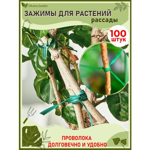 OlLena Garden / Проволока для подвязки растений, рассады и цветов, 10 см / 100 шт.