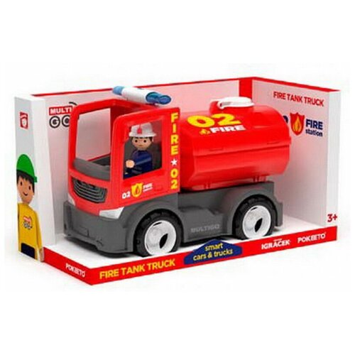 Пожарная автоцистерна в фигуркой водителя, пластмасса машины efko пожарная машина с фигуркой водителя