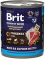 Влажный корм для собак Brit Premium by Nature, говядина, с рисом 