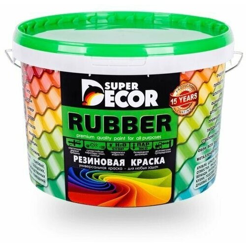 Резиновая краска Super Decor Rubber изумруд 1кг