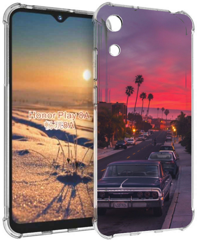 Чехол задняя-панель-накладка-бампер MyPads красивая дорога америки для Honor 8A/Huawei Y6 (2019)/Honor 8A Pro/Y6 Prime 2019/Huawei Y6s противоударный