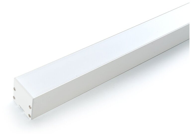 Профиль алюминиевый накладной "Линии света" с крепежами, белый, CAB256, 10372