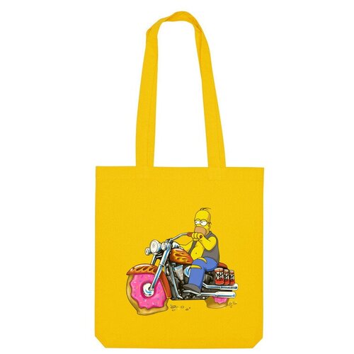 Сумка шоппер Us Basic, желтый детская футболка homer на байке 140 темно розовый