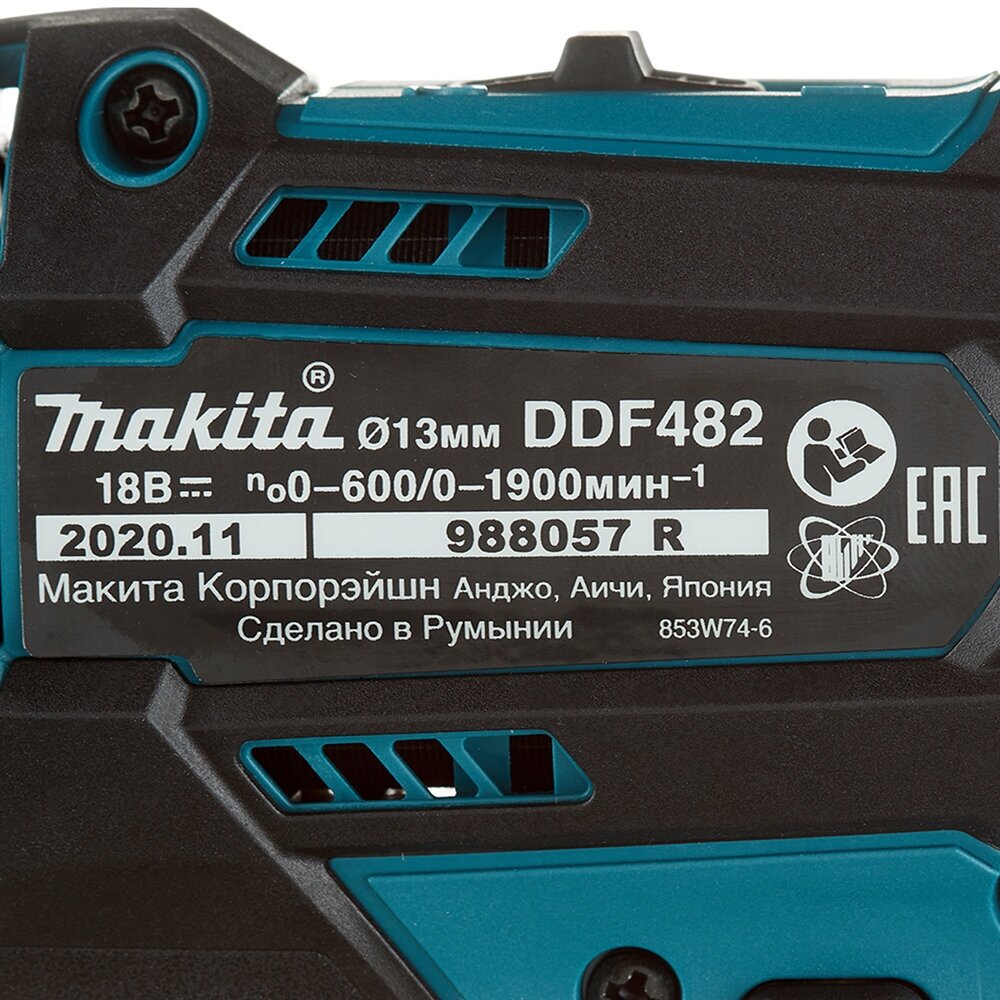 Дрель-шуруповерт аккумуляторная MAKITA DDF482Z 18 B - фото №10