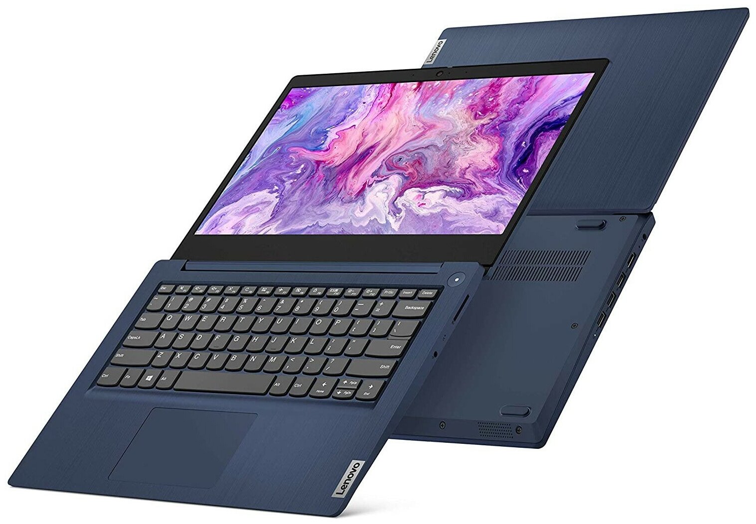 Ноутбук Lenovo Ideapad 3 14Ada05 14 TN Amd Ryzen 5 3500/21Ghz/Ram 8Gb/Ssd 512Gb/Integrated/Windows Home 11/Abyss Blue (81W000Vkru)