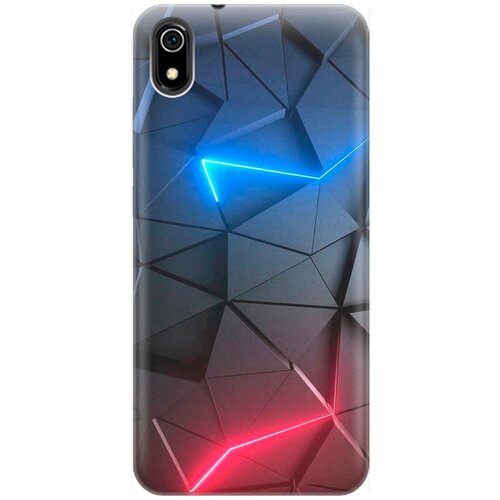 фото Ультратонкий силиконовый чехол-накладка для xiaomi redmi 7a с принтом "графитовые грани" gosso