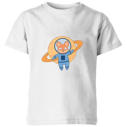 Футболка Us Basic, размер 6, белый детская футболка бульдог в космосе 128 синий
