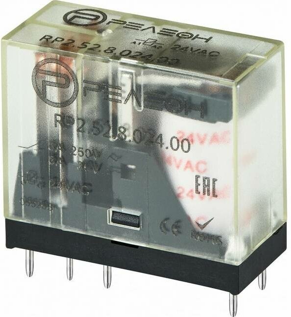 фото Промежуточное реле релеон 2 перекидных контакта 5А 24В AC RP252802400