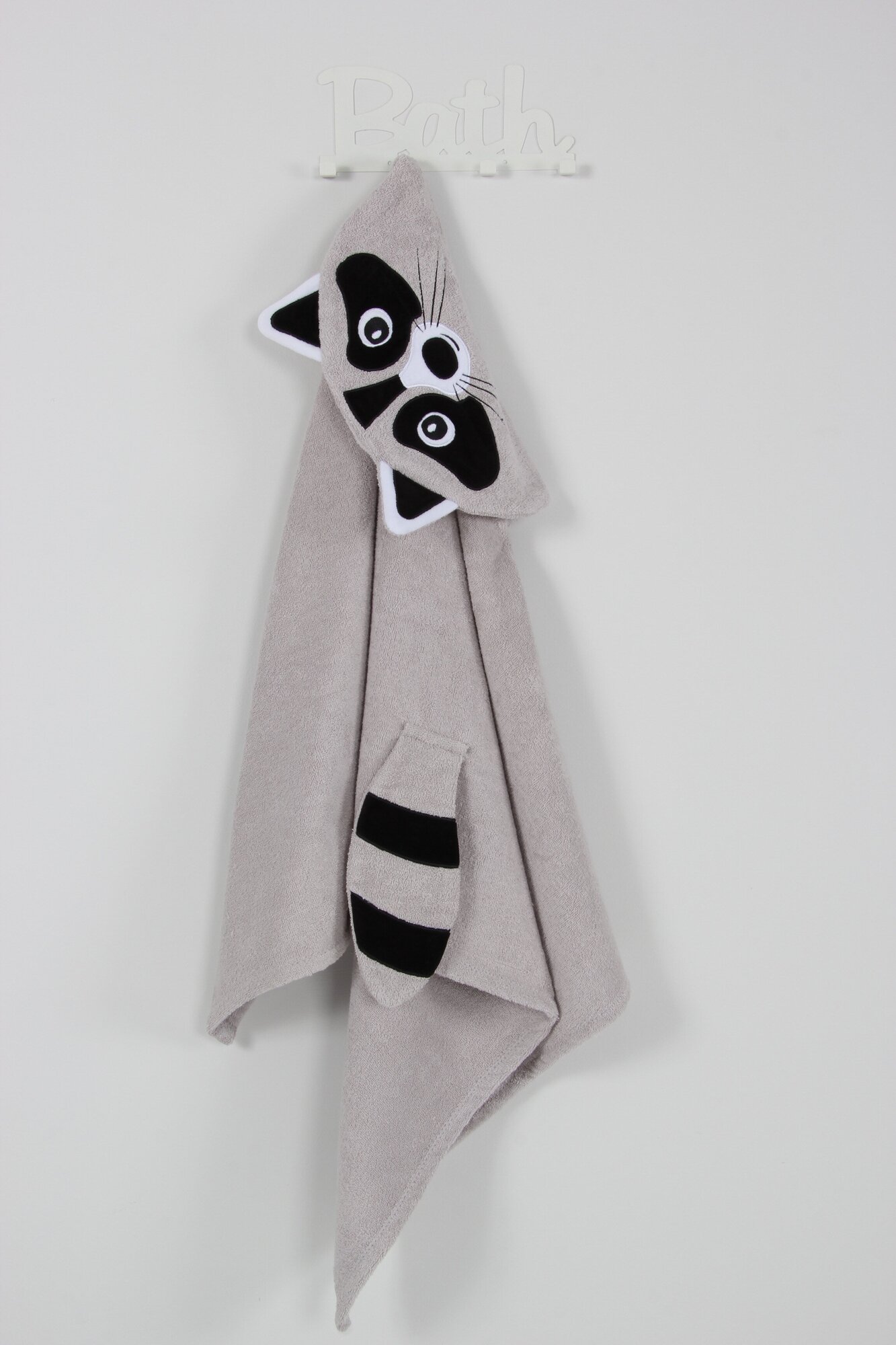 фото Полотенце банное с капюшоном Fluffy Bunny Енот