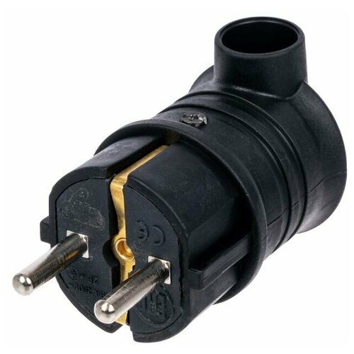 Вилка каучуковая влагозащищенная уличная угловая 16А IP44 с ЗК Bylion 323₽