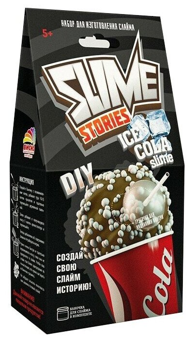 Набор для опытов и экспериментов висма Юный химик Slime Stories Ice cola, 1 шт