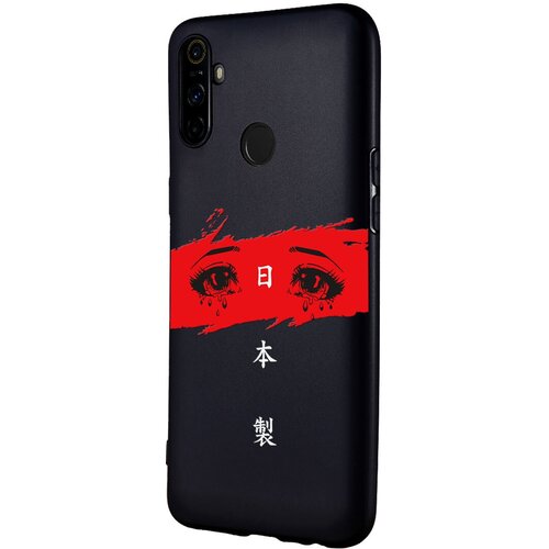 Силиконовый чехол Mcover для Realme C3 с рисунком Красно-белые глаза / аниме противоударный чехол с защитой камеры mcover для apple iphone 14 pro с рисунком красно белые глаза аниме