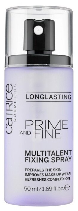 CATRICE Спрей для макияжа фиксирующий Prime And Fine Multitalent Fixing Spray, 50 мл, бесцветный