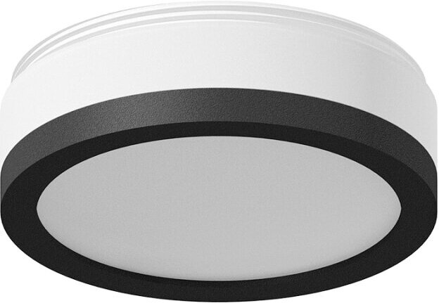 Насадка передняя для корпуса светильника с диаметром отверстия D70mm Ambrella Light DIY Spot N7121 SBK/FR черный песок/белый матовый D70*H15mm Out15mm MR16