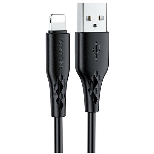 Кабель USB BOROFONE BX48, USB - Lightning, 2.4А, 1 м, черный кабель x13 usb lightning 8 pin 1 метр провод для iphone