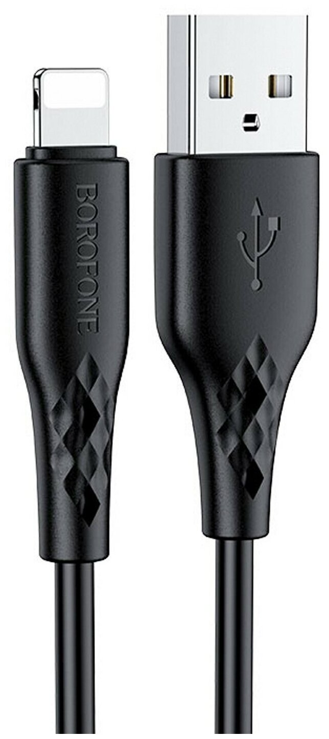 фото Кабель USB BOROFONE BX48, USB - Lightning, 2.4А, 1 м, черный