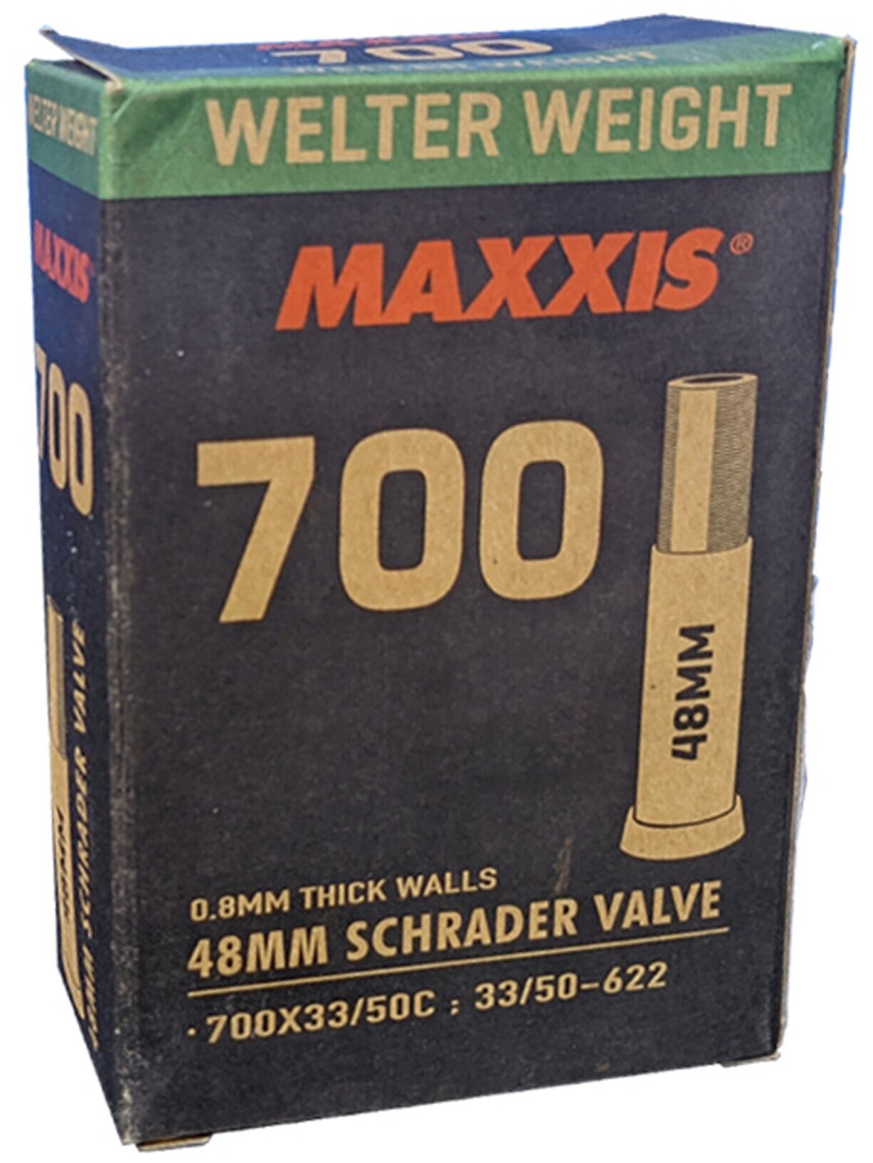 Велокамера Maxxis Welter Weight 700X33/50C Автониппель 48 мм