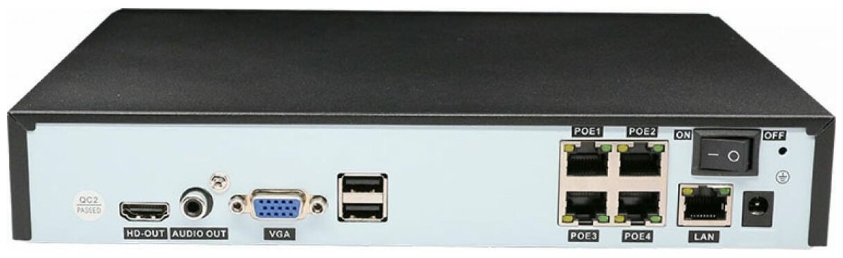 IP видеорегистратор PS-link 3104P на 4 канала с POE и поддержкой 5Мп камер
