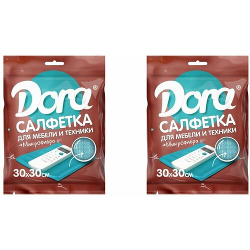 Dora Салфетка хозяйственная Для мебели и бытовой техники, 30х30 см, 2 уп