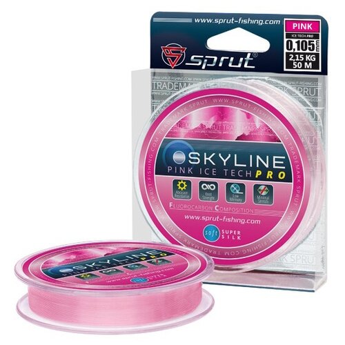 фото Леска зимняя sprut icetech pro pink 0,105mm/50m