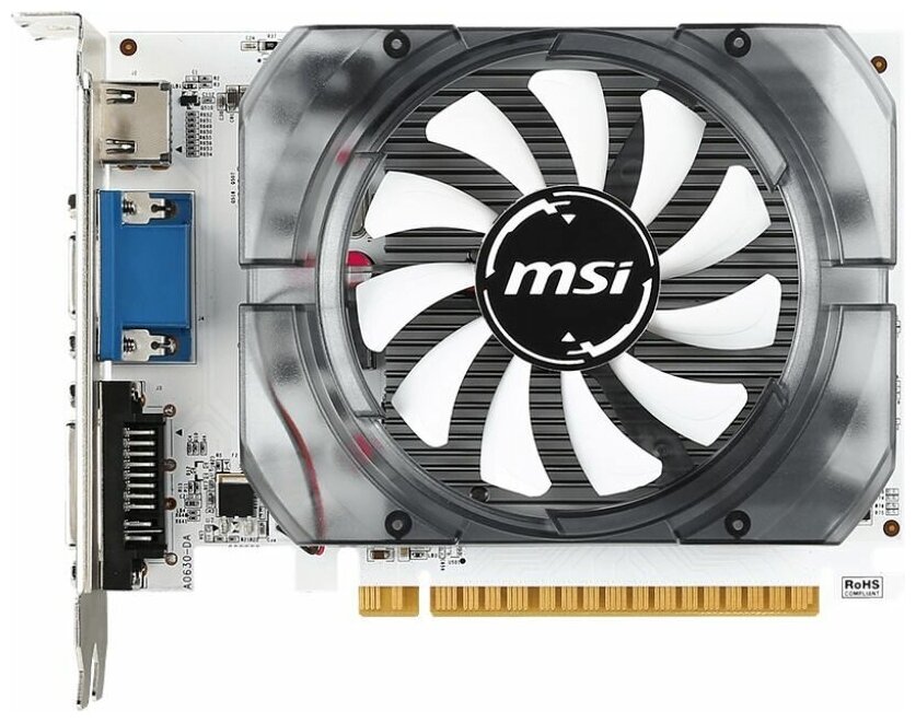 Видеокарта MSI NVIDIA GeForce GT 730, N730-2GD3V3, 2ГБ, GDDR3, Ret