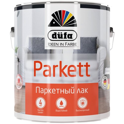 Dufa Retail Parkett бесцветный, глянцевая, 0.62 кг, 0.75 л