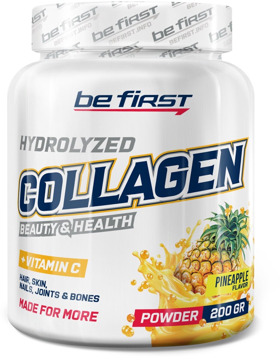 Be First Collagen + Vitamin C Powder - 200 грамм, ананас