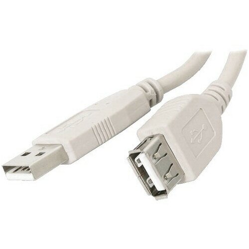 Удлинитель USB2.0 Am-Af AT4717 Pro два феррита - кабель 5 метров, белый удлинитель usb 2 0 am af bandridge bcl4305 4 5 метра