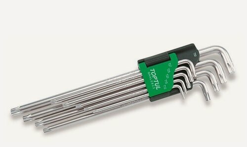 Изображение товара Набор ключей Torx T10-Т50 9 предметов экстра длинных TOPTUL (GAAL0923)
