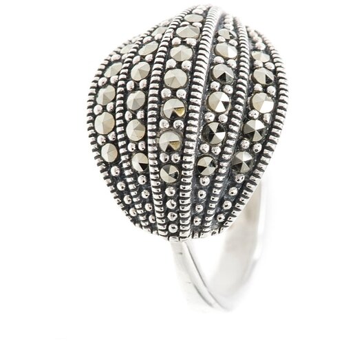фото Марказит кольцо с марказитами из серебра hr614, размер 18.5