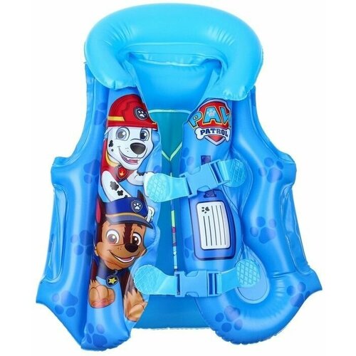 фото Жилет надувной для плавания, детский, щенячий патруль, цвет голубой paw patrol