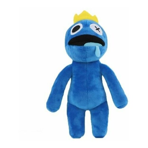 фото Мягкая игрушка roblox rainbow friends (радужные друзья), blue с открытым ртом, синий, 30 см original toys