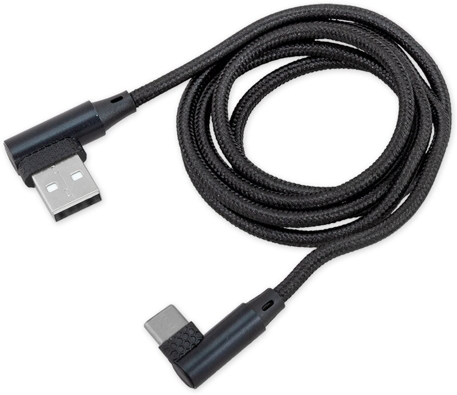 Дата-кабель зарядный USB/Type-C черный (угловой) 1м. ARNEZI A0605029