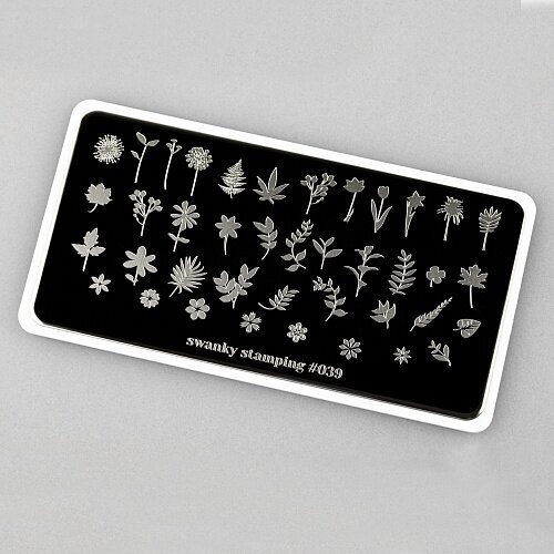 Стемпинг swanky stamping пластина 039