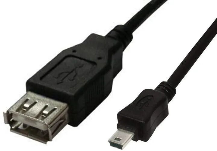 Кабель Buro OTG USB (f)-miniUSB черный 0.2м (OTG_MINI)