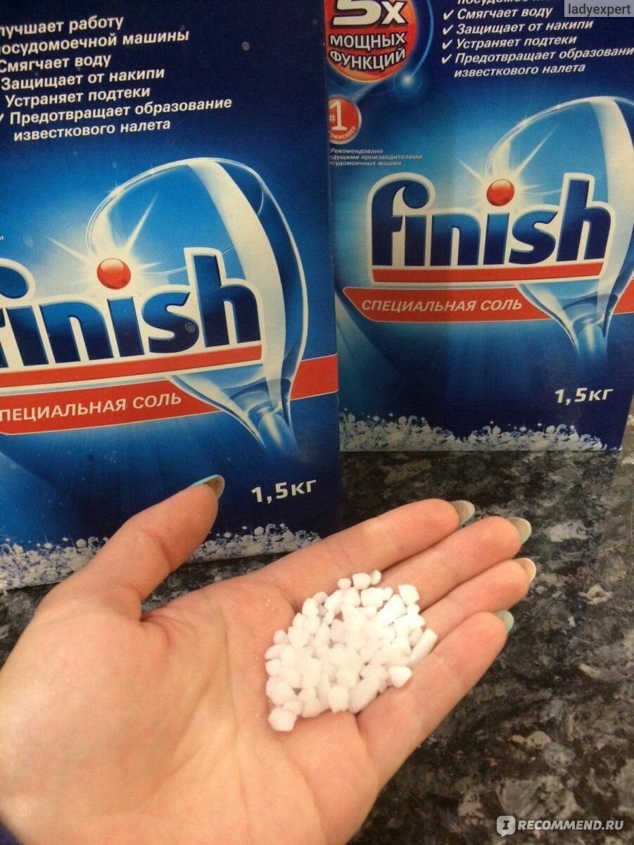 Средство для посудомоечных машин "Калгонит" FINISH соль уп/1,5кг - фотография № 7