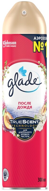 Набор 3 шт! Освежитель воздуха аэрозольный 300 мл, GLADE "После дождя"