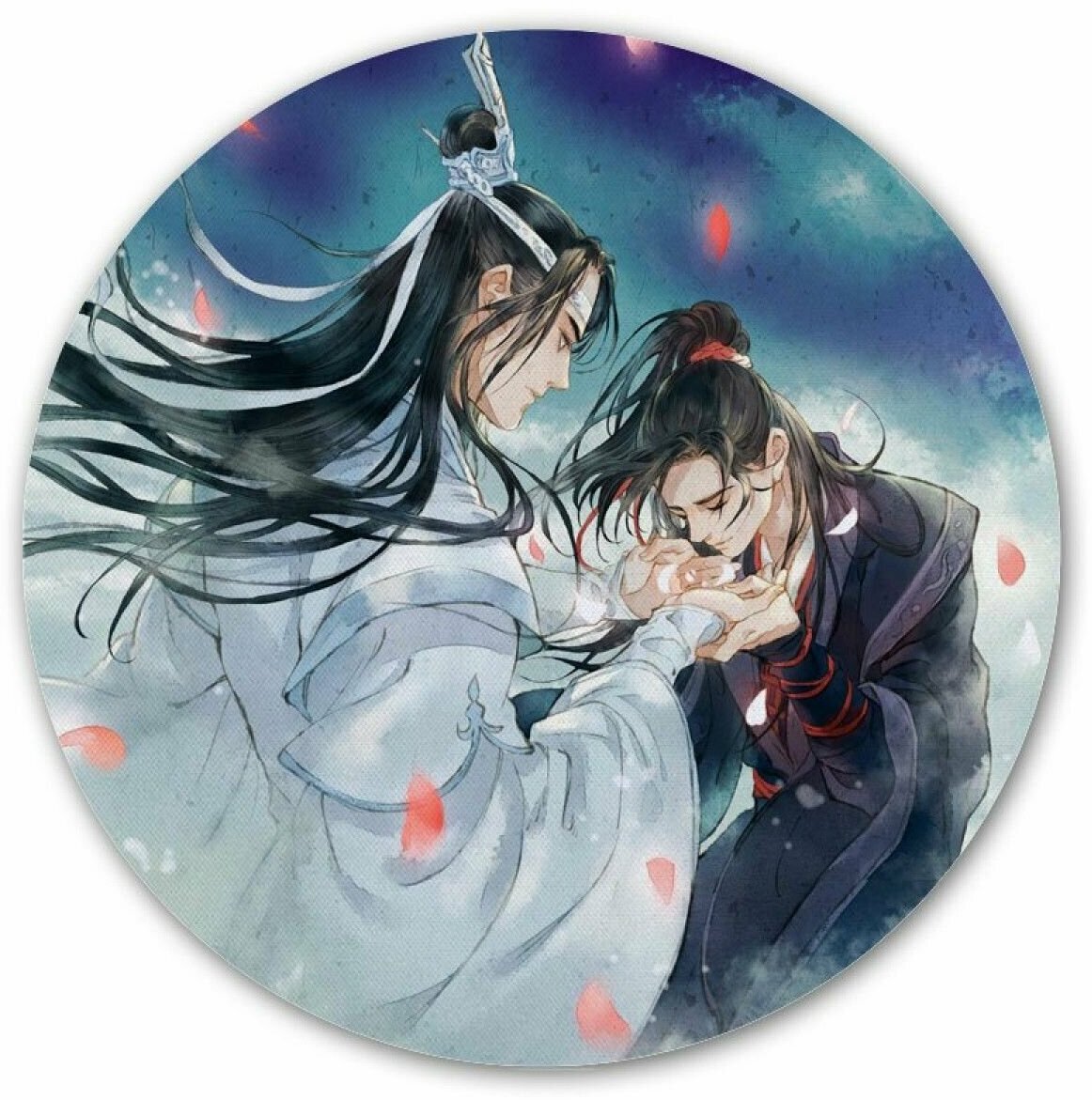 Коврик для мышки круглый Grandmaster of Demonic Cultivation - Wangji Lan и Wuxian Wei