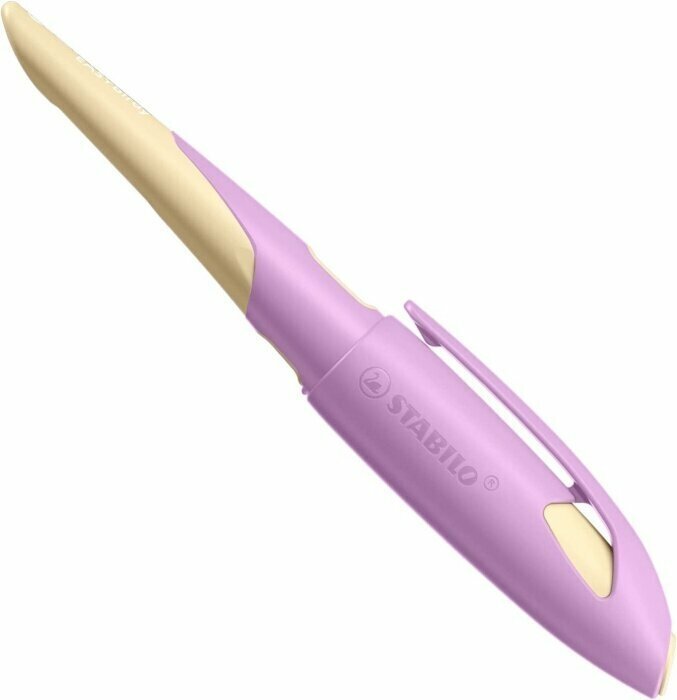 Ручка перьевая STABILO EASYbirdy Pastel Edition д/левшей М синяя, корпус розово-абрикосовый