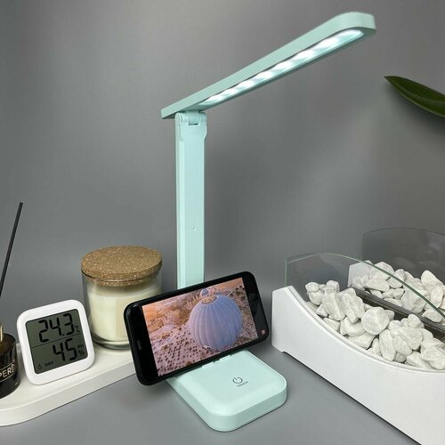 Настольная Лампа с USB и встроенным Powerbank белый